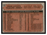 1972 Topps #188 Frank Lucchesi