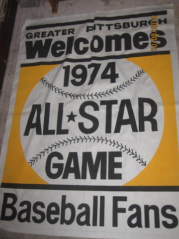 1974 Major League Baseball All Star Game Banner Pittsburgh