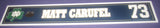 Matt Carufel Notre Dame Game Used Locker Tag #73 - Vintage Indy Sports
