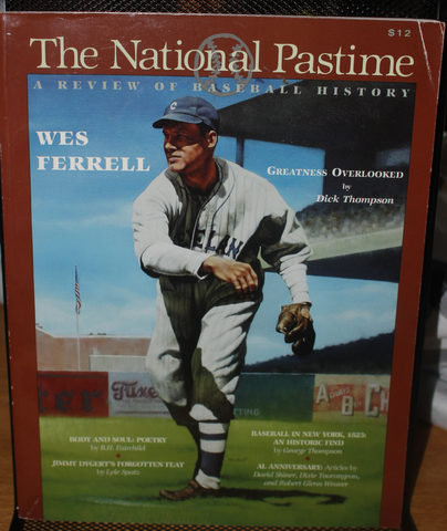 2001 National Pastime Baseball History Book, Wes Ferrell on cover, Number 21