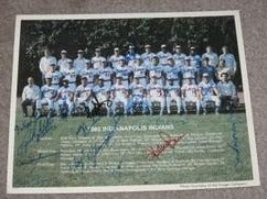 1985 INDIANAPOLIS INDIANS AUTOGRAPHED PHOTO