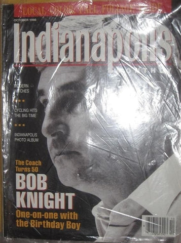 OCTOBER 1990 INDIANAPOLIS MONTLY MAGAZINE, BOB KNIGHT INDIANA UNIVERSITY COVER