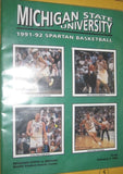 1991-92 INDIANA UNIVERSITY VS. MICHIGAN ST. BASKETBALL PROGRAM - Vintage Indy Sports