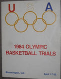 1984 USA OLYMPIC BASKETBALL TEAM TRIALS PROGRAM - Vintage Indy Sports