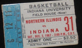 1967 NORTHERN ILLINOIS VS INDIANA BASKETBALL TICKET STUB - Vintage Indy Sports