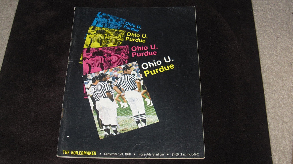 1978 PURDUE VS OHIO UNIVERSITY FOOTBALL PROGRAM - Vintage Indy Sports