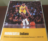 1986 Minnesota vs Indiana Basketball Program - Vintage Indy Sports