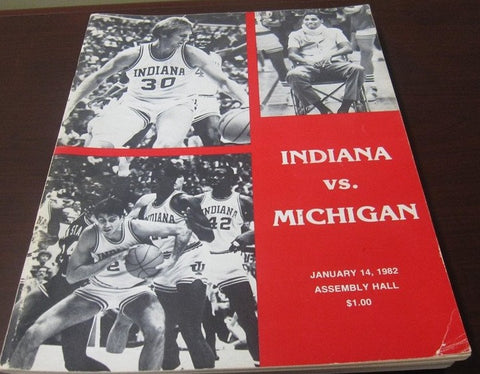 1982 Indiana University vs Michigan Basketball Program