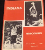 1982 Indiana vs Wisconsin Basketball Program - Vintage Indy Sports