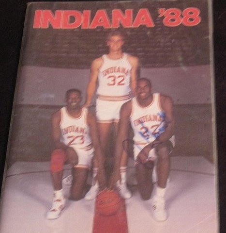 1988 Indiana University Basketball Media Guide Autographed