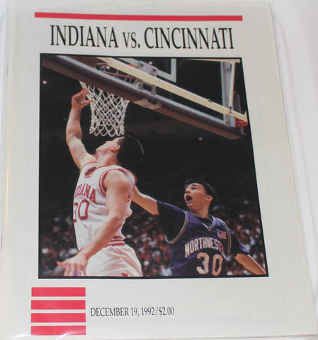 1992 Cincinnati vs Indiana Basketball Program
