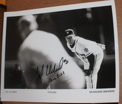 Cal Eldred Autographed Milwaukee Brewers Autographed Baseball Photo