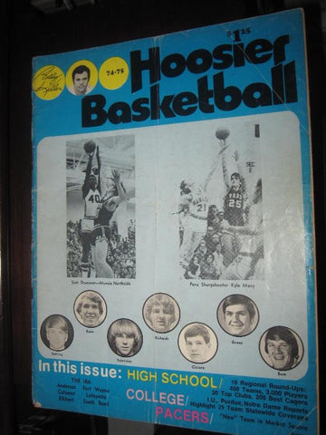 1974-75 Hoosier Basketball Magazine, Sam Drummer & Kyle Macy Cover