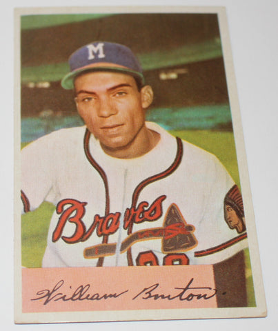1954 Bowman Bill Bruton Baseball Card #224