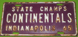 1965 Indianapolis Washington State Basketball Champions License Plate