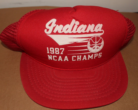 1987 Indiana University NCAA Basketball Champions Mesh Adjustable Hat