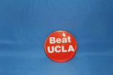 1973 Indiana University Beat UCLA Pinback Basketball Button - Vintage Indy Sports