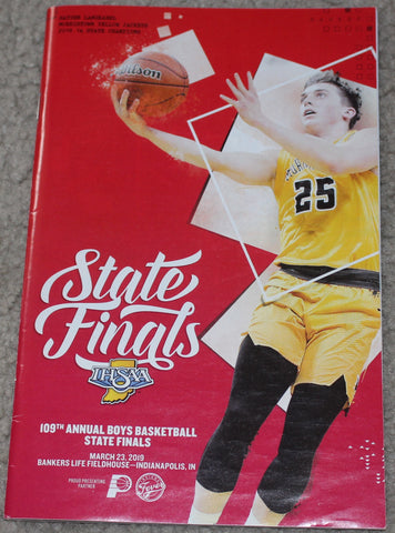 2019 Indiana High School Basketball State Finals Program