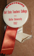 1952 Butler University vs Ball State Homecoming Pinback Button