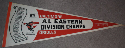 1983 Baltimore Orioles AL East Div Champs Pennant