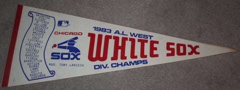 1983 Chicago White Sox AL West Division Champs Scroll Pennant
