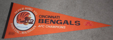 1982 Cincinnati Bengals Super Bowl XVI Pennant