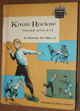 1959 Knute Rockne Young Athlete Hardback Book - Vintage Indy Sports