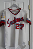 1986 Bob Owchinko Indianapolis Indians Game Used Home Jersey with 100 Yr Patch
