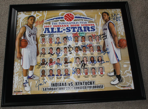 2007 Indiana High School Basketball All Star Team Autographed Poster