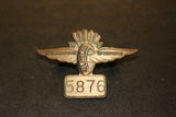 1957 Indianapolis 500 Bronze Pit Badge #5876 - Vintage Indy Sports