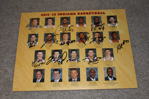 2011-12 Indiana Universtiy Basketball Multi Team Signed Photo