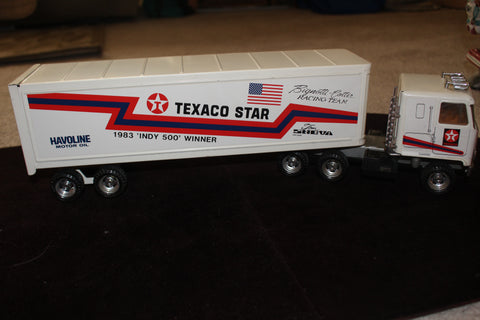 1983 Tom Sneva Indy 500 Texaco Star Pressed Steel Semi Truck & Trailer