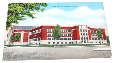 1938 Purdue Basketball Fieldhouse Postcard