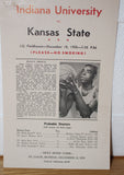 1955 Indiana University vs Kansas State Basketball Program - Vintage Indy Sports
