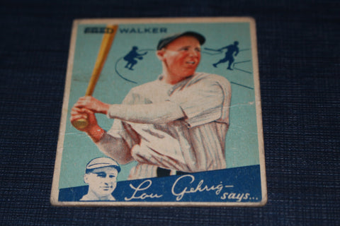 1934 World Wide Gum Dixie Walker Baseball Card #86