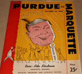 1948 Marquette vs Purdue Football Program - Vintage Indy Sports