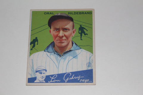 1934 Goudey Oral Hildebrand Baseball Card