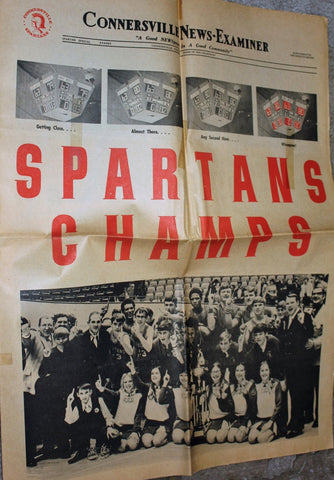 1972 Connersville Indiana High School Basketball State Champions Newspaper Supplement