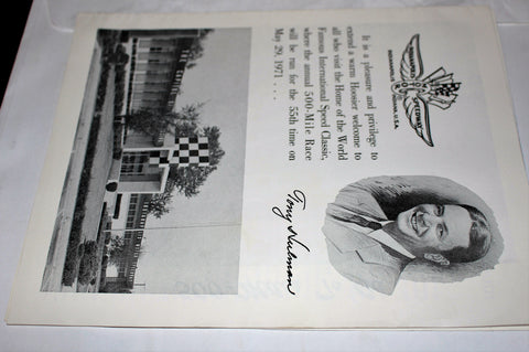 1971 Indianapolis 500 Mailer