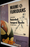1968-69 Indiana Pacers vs Miami Floridians ABA Basketball Program - Vintage Indy Sports