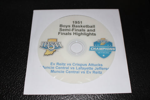 1951 Indiana High School Basketball Semi-Finals & Finals Highlights DVD