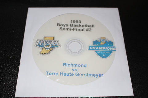 1953 Indiana High School Basketball Semi-Final #2 DVD