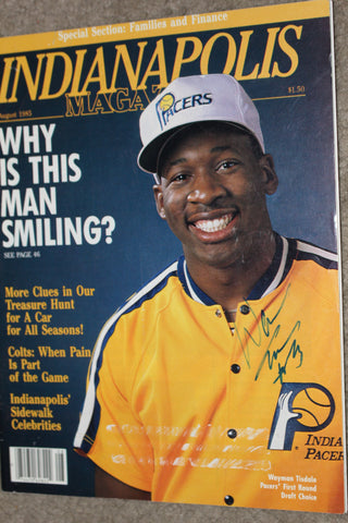 1985 Indianapolis Monthly Magazine Autographed by Wayman Tisdale