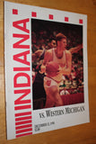 1990 Indiana University vs Western Michigan Basketball Program - Vintage Indy Sports