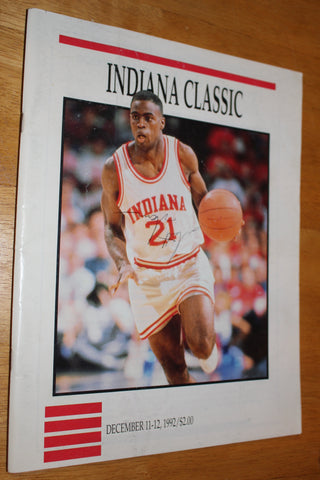 1992 Indiana Classic Indiana University Basketball Program, Autographed