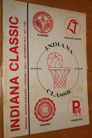 1977 Indiana University Indiana Classic Basketball Program