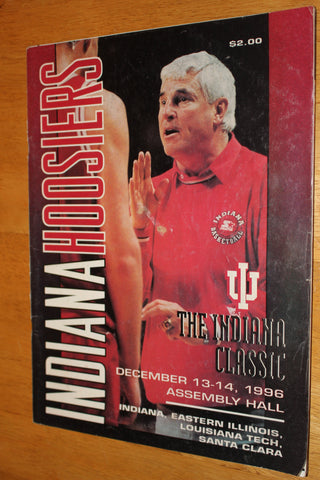 1996 Indiana Classic Basketball Tournament Program, Indiana University, Eastern Ill, Louisiana Tech, Santa Clara