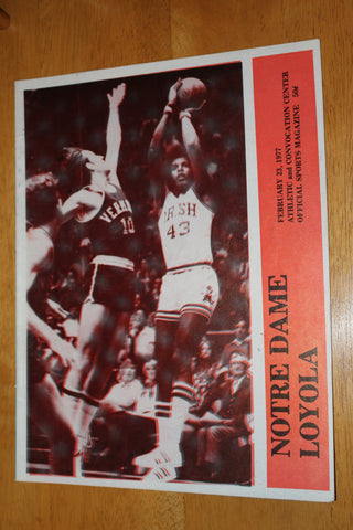 1977 Notre Dame vs Loyola Basketball Program