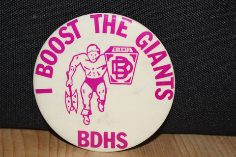 Ben Davis Giants High School Boosters Pinback Button