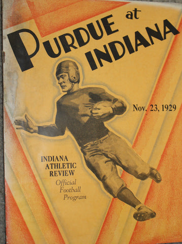 1929 Purdue vs Indiana University Football Program, Old Oaken Bucket